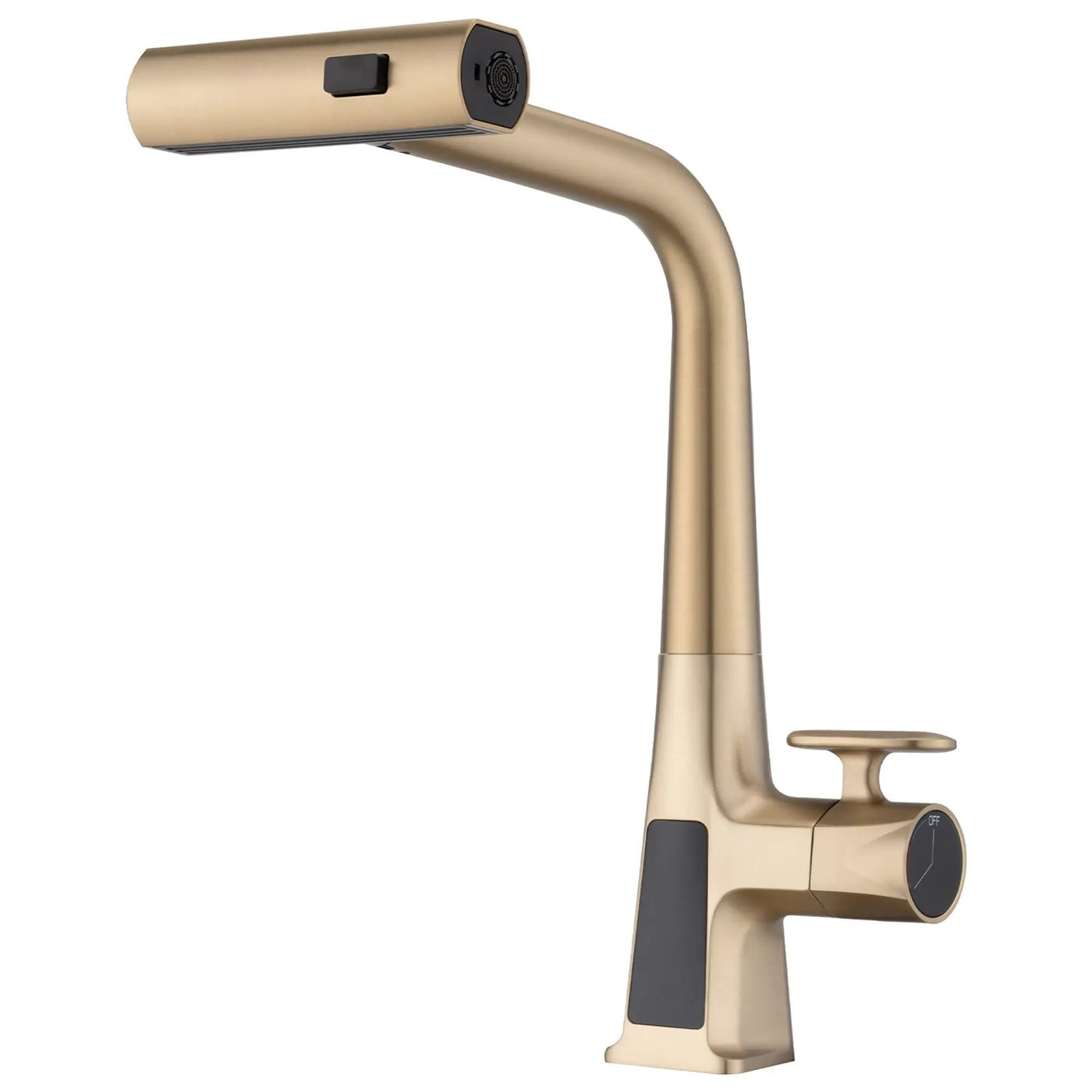 Waterfall Kitchen Faucet With Temperature Display And Pull Down Sprayer by HouseOfZazla