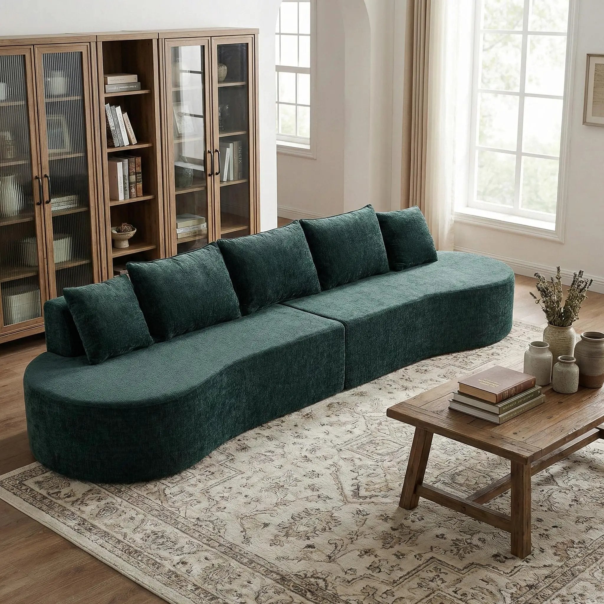 138.6" Modern Curved Modular Sectional Sofa by HouseOfZazla