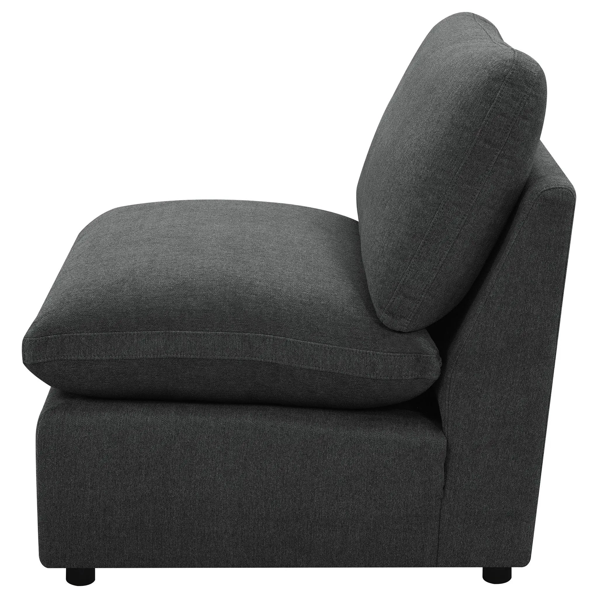 Collins Modular Armless Chair Dark Grey by Unique Piece Furniture
