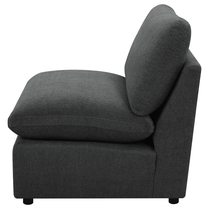 Collins Modular Armless Chair Dark Grey by Unique Piece Furniture