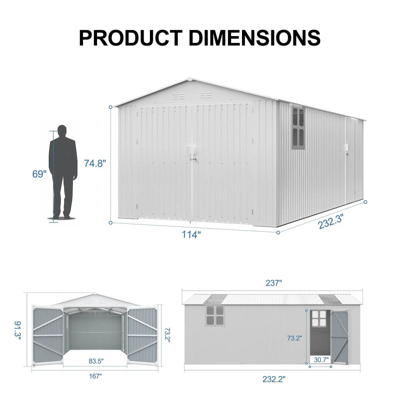 Outdoor Storage Shed 20x10 FT by HouseOfZazla