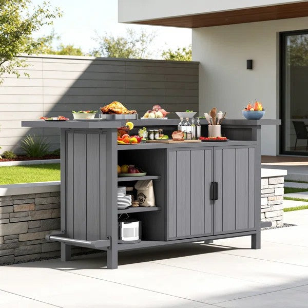 Outdoor Aluminum Grill Cart With Storage, photo 5 of 9