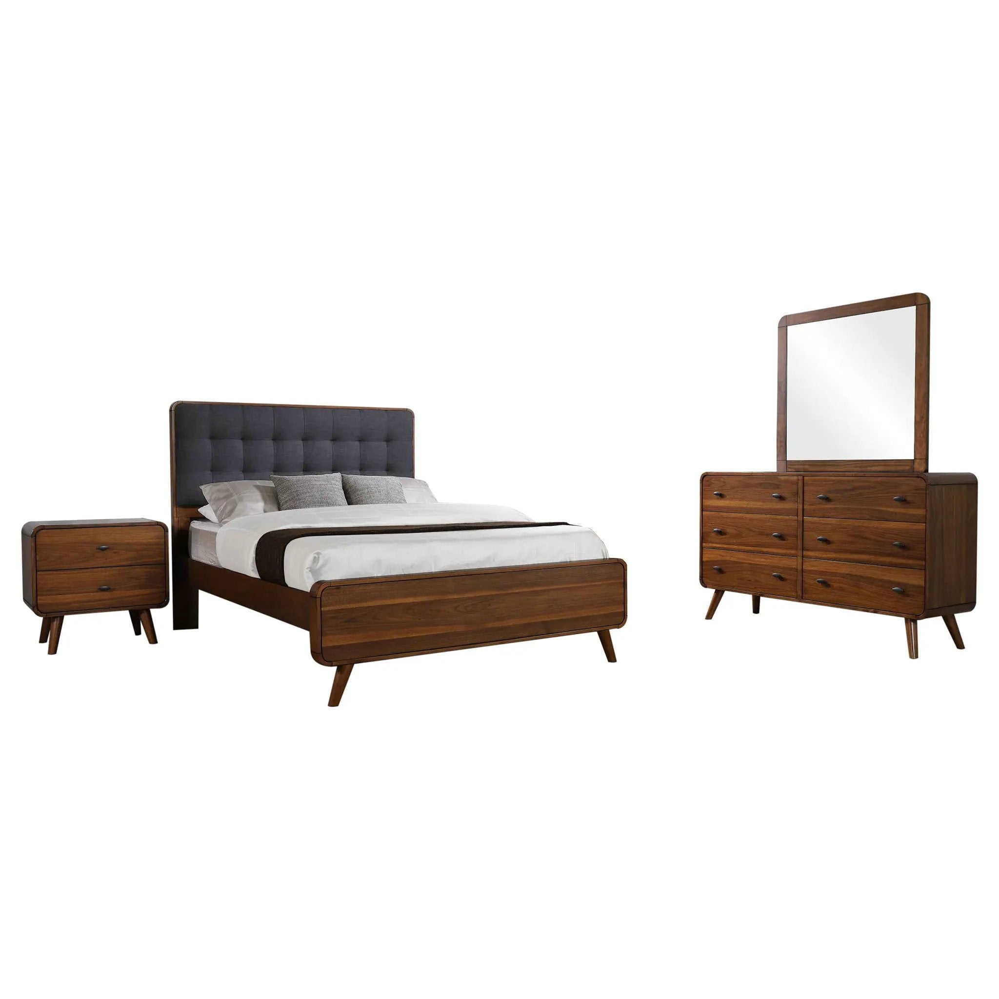 Robyn 4-piece California King Bedroom Set Dark Walnut by Unique Piece Furniture