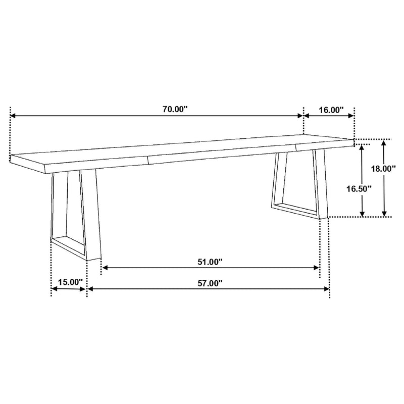 Ditman Live Edge Wood Dining Bench Grey Sheesham by Unique Piece Furniture