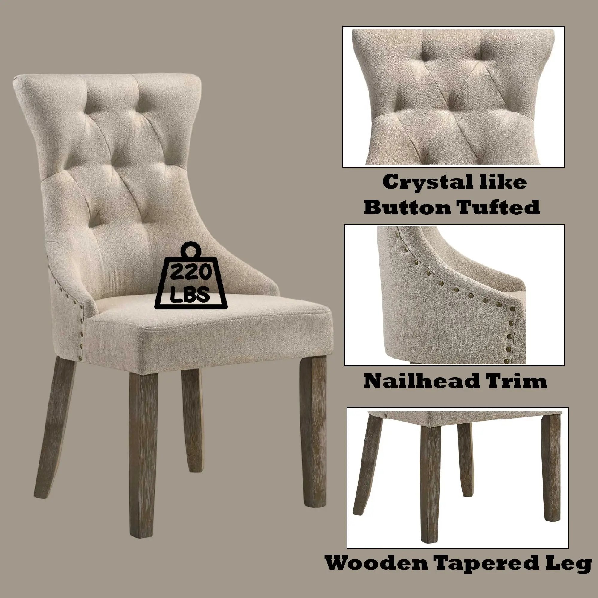 Gabrian - Two Tone Reclaimed Side Chair (Set of 2) - Beige / Gray by Unique Piece Furniture