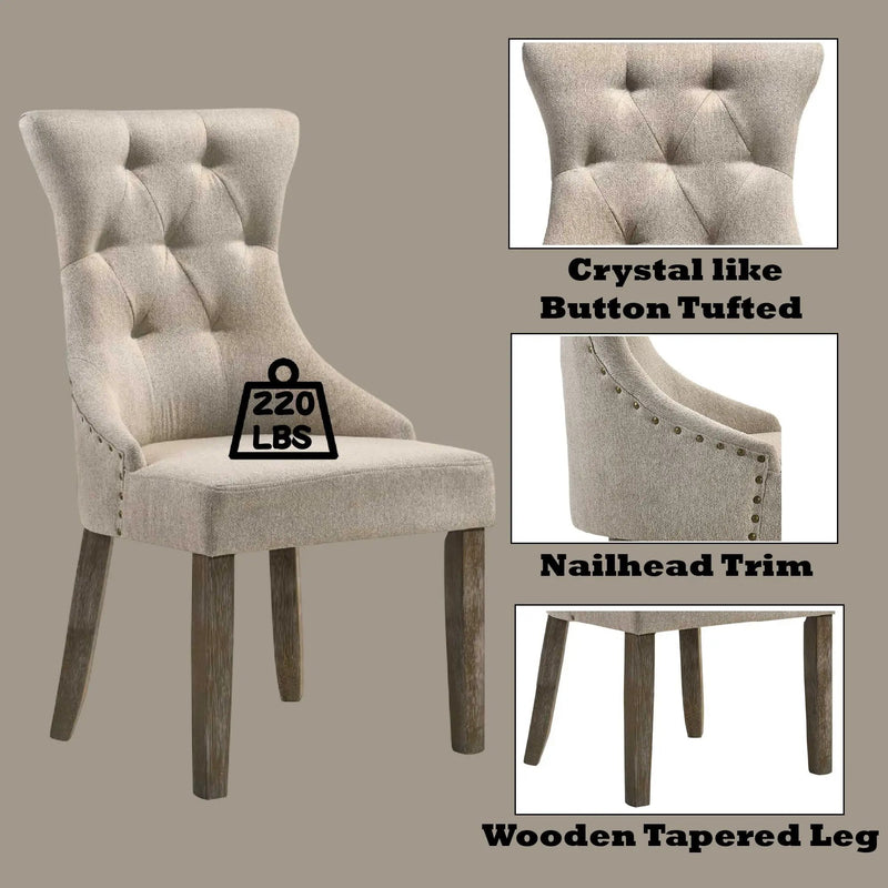 Gabrian - Two Tone Reclaimed Side Chair (Set of 2) - Beige / Gray by Unique Piece Furniture