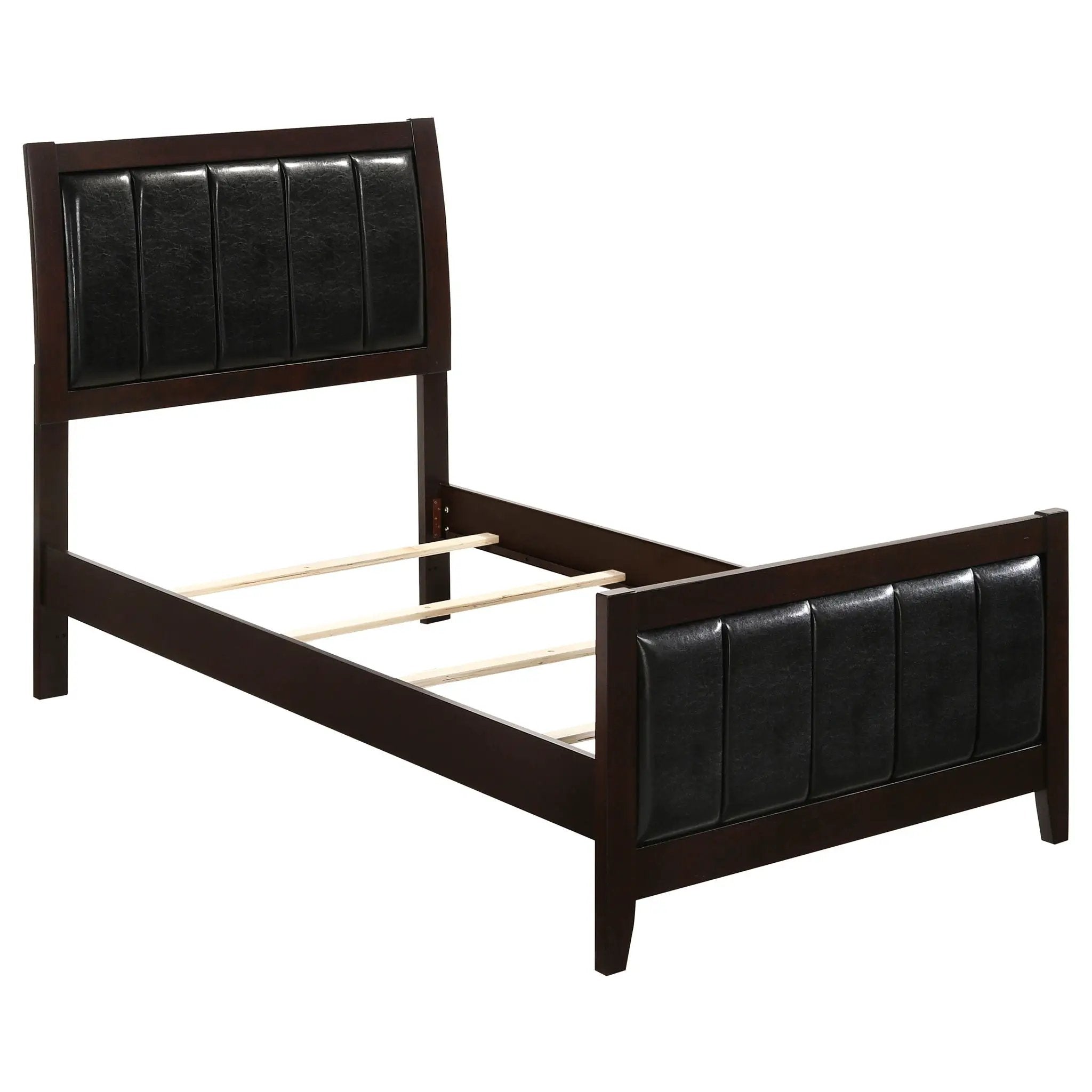 Carlton Wood Twin Panel Bed Cappuccino by Unique Piece Furniture
