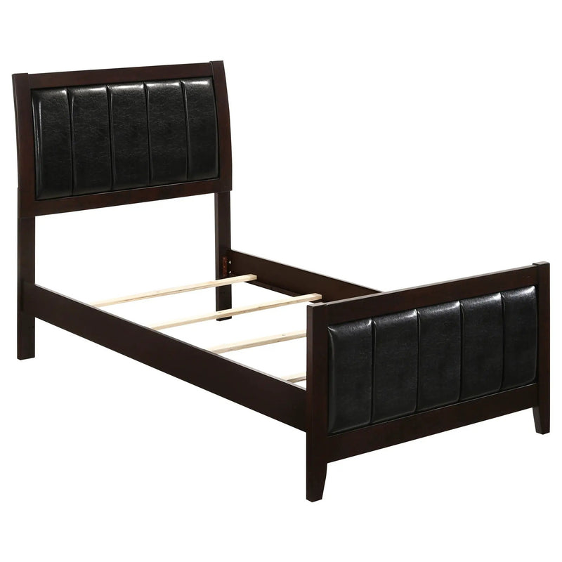 Carlton Wood Twin Panel Bed Cappuccino by Unique Piece Furniture