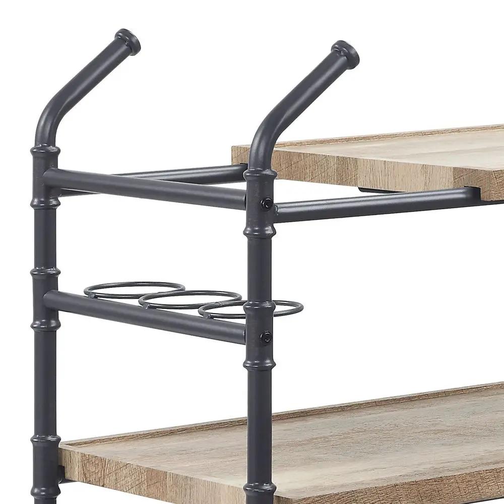 Brantley - Serving Cart - Oak & Sandy Black by Unique Piece Furniture