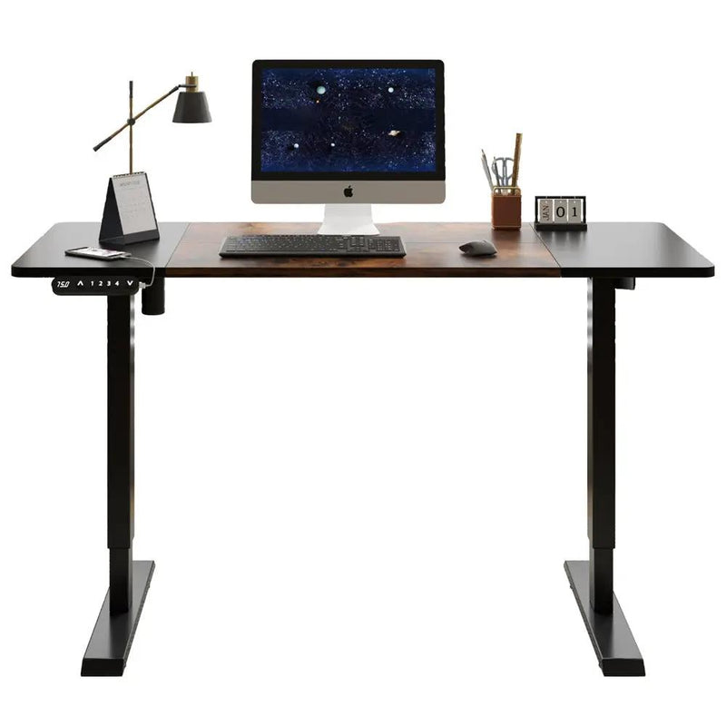 55"×24" Black & Rustic Electric Standing Desk by HouseOfZazla
