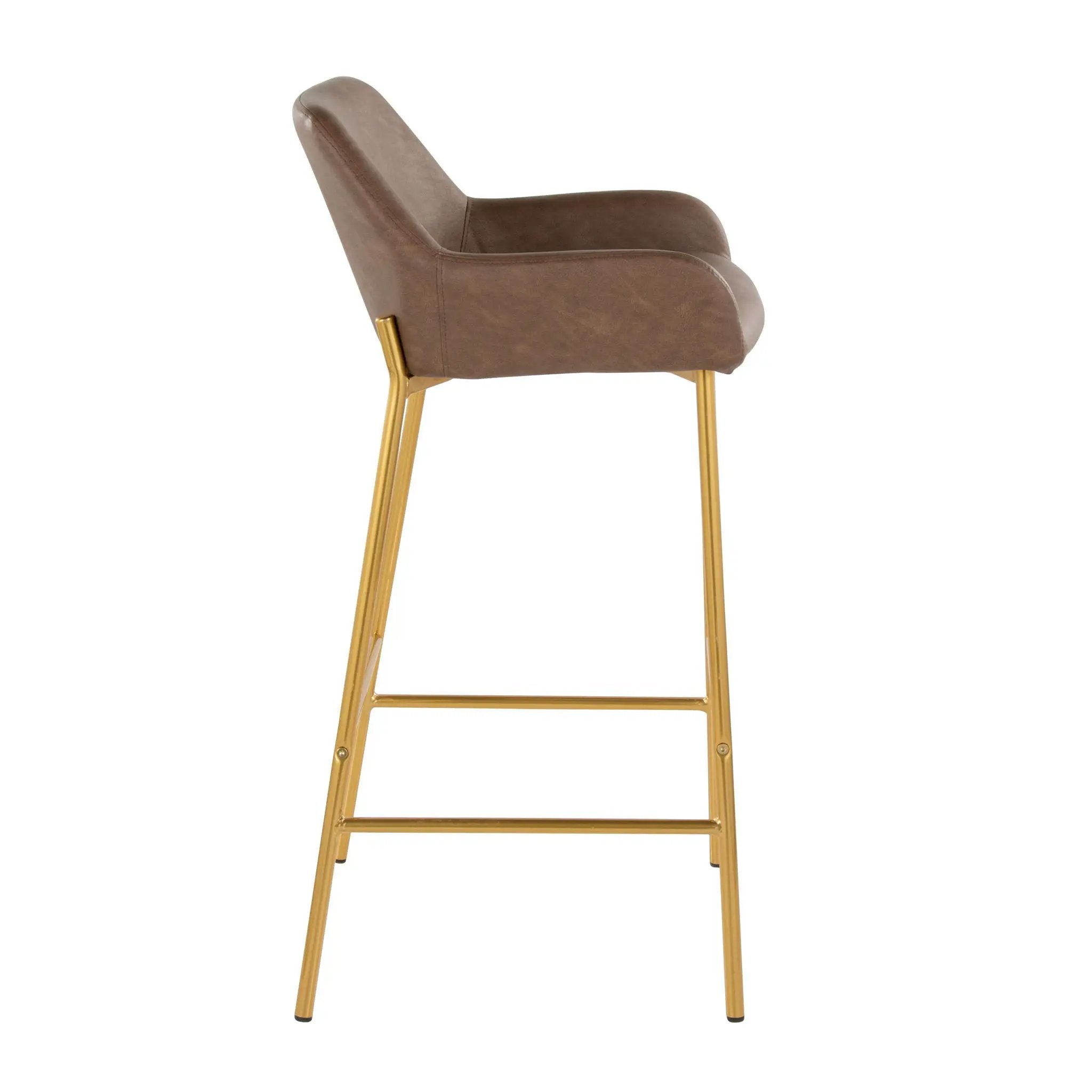 Daniella - Contemporary / Glam Fixed Height Bar Stool (Set of 2) by Unique Piece Furniture