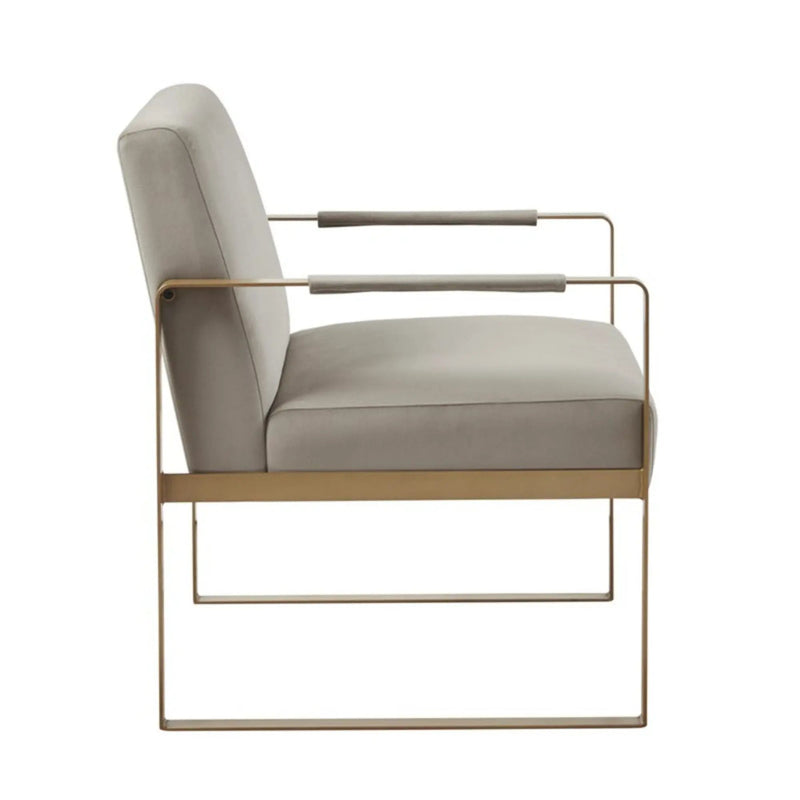Jayco - Accent Chair With Metal Arms - Beige by HouseOfZazla