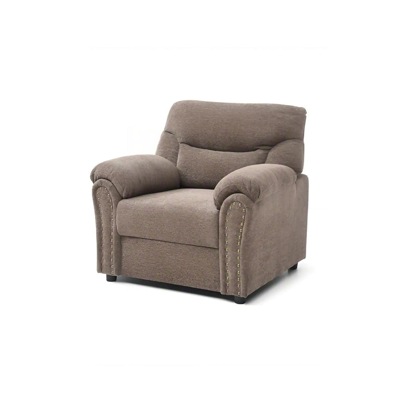 Hamilton - Chair With Hand Applied Nailhead Trim And Pillow Top Arm Cushions by HouseOfZazla
