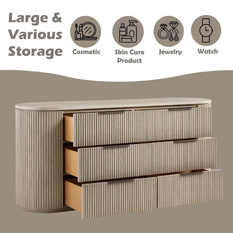 Leanna - Dresser - Light Oak by Unique Piece Furniture