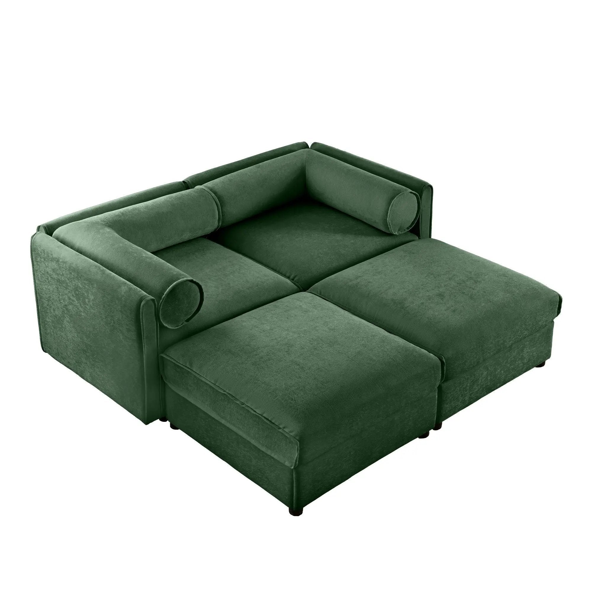 Contemporary Elegant Sofa With Storage And Ottoman by Unique Piece Furniture