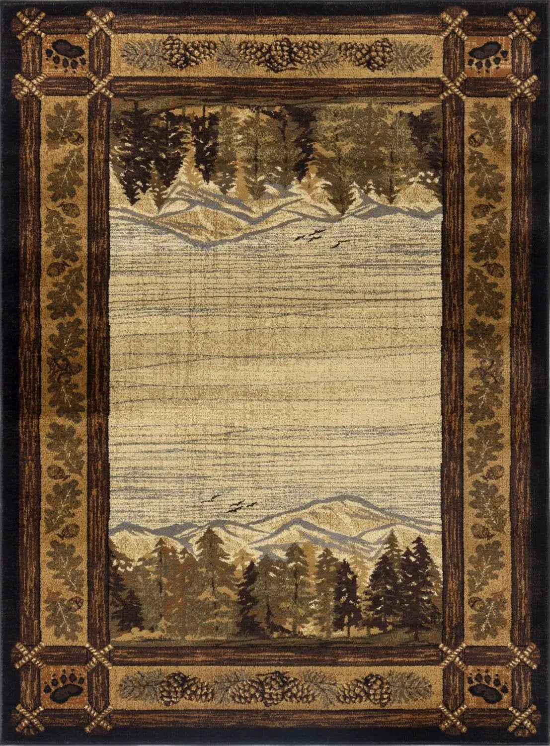 Nature's Nest - GC_CBL3009 Lodge Area Rug by HouseOfZazla