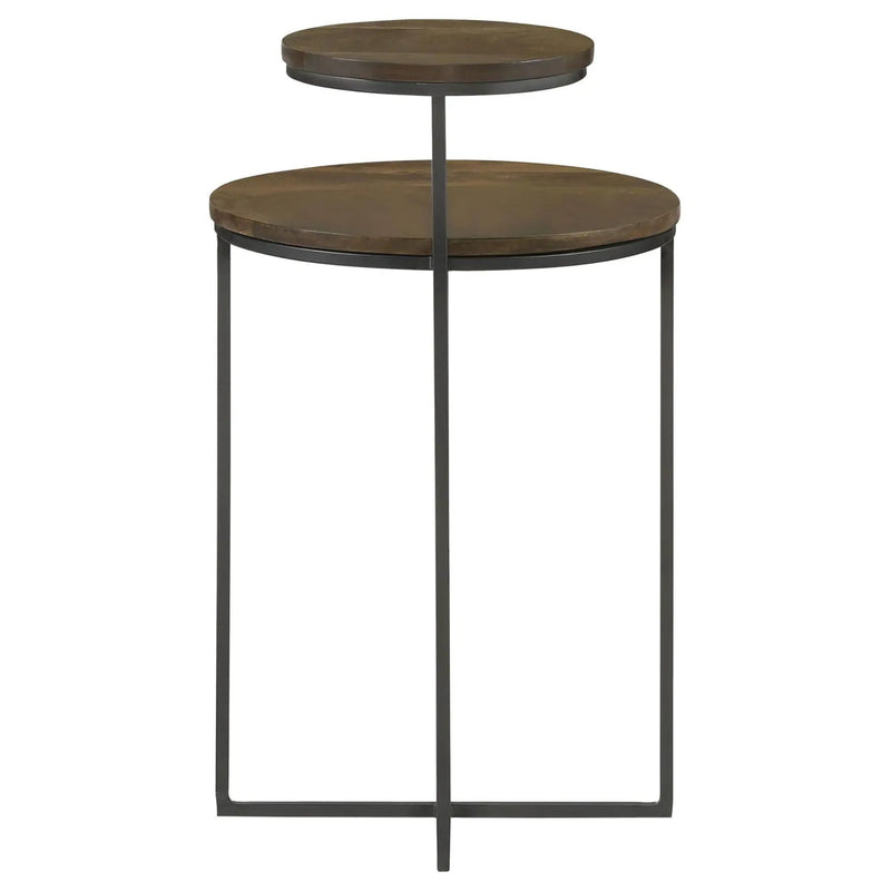 2 Tier Accent Table - Brown