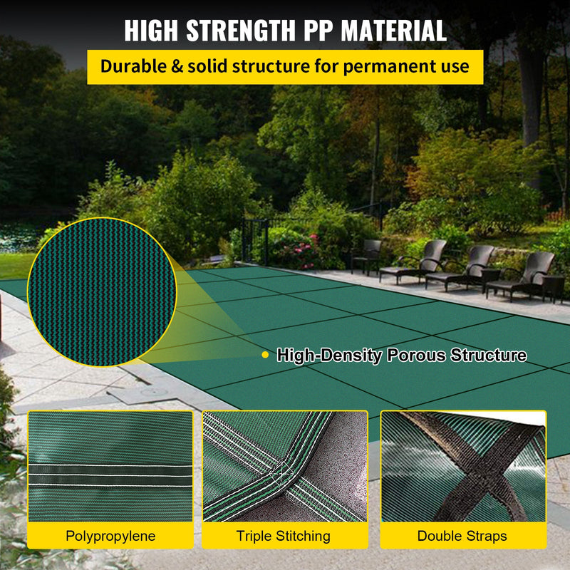 Pool Safety Cover Fits 20x40ft Rectangle Inground Safety Pool Cover by HouseOfZazla