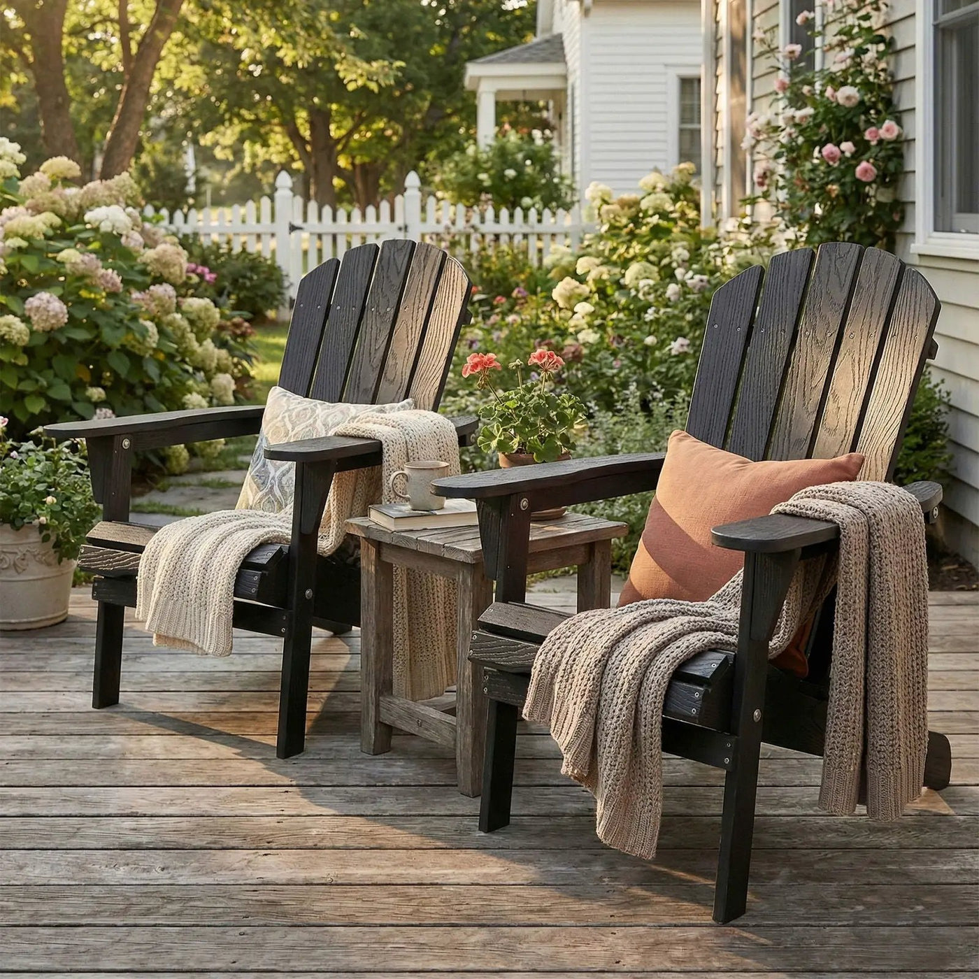 Folding Adirondack Lounge Chair With Embossed Grain Texture by HouseOfZazla