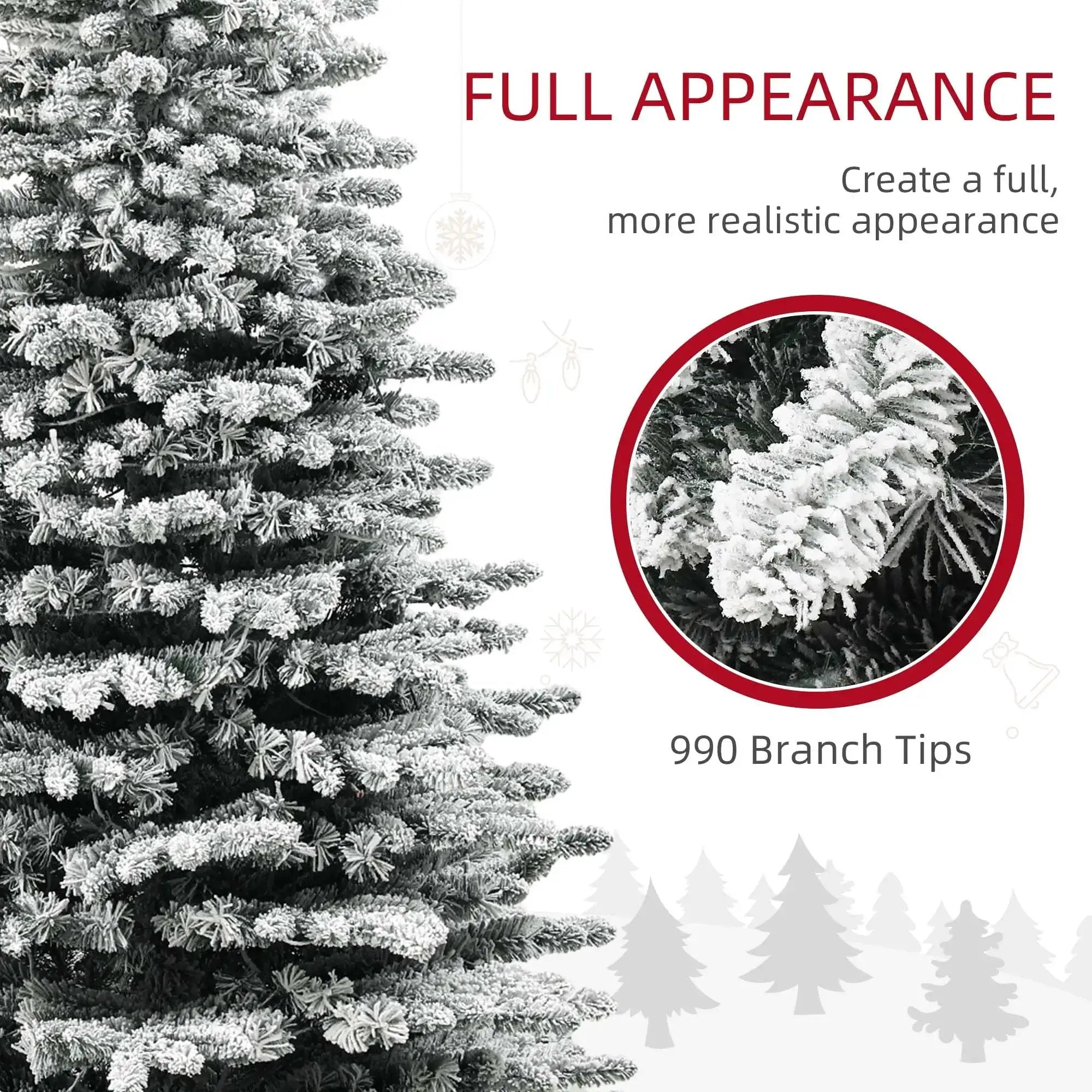 6.5ft Snow Flocked Artificial Christmas Tree by HouseOfZazla