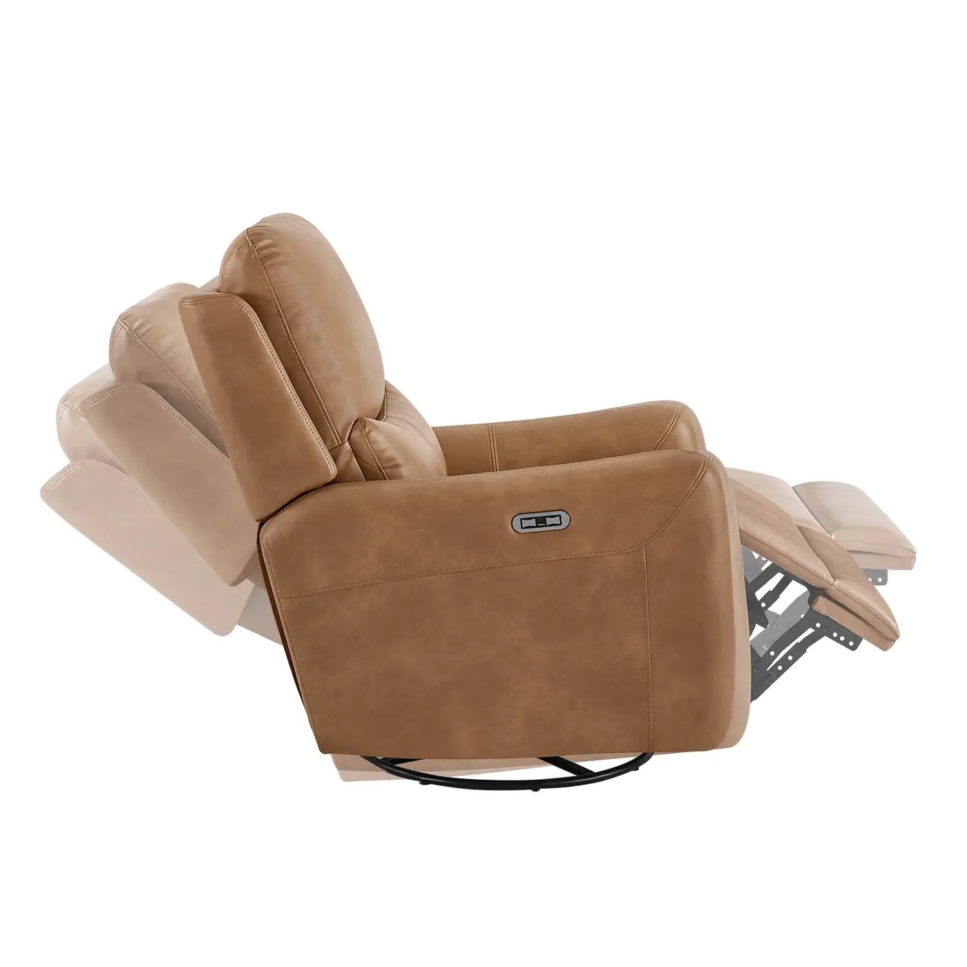 Dublin 30" Swivel Power Recliner Arm Chair Saddle by HouseOfZazla