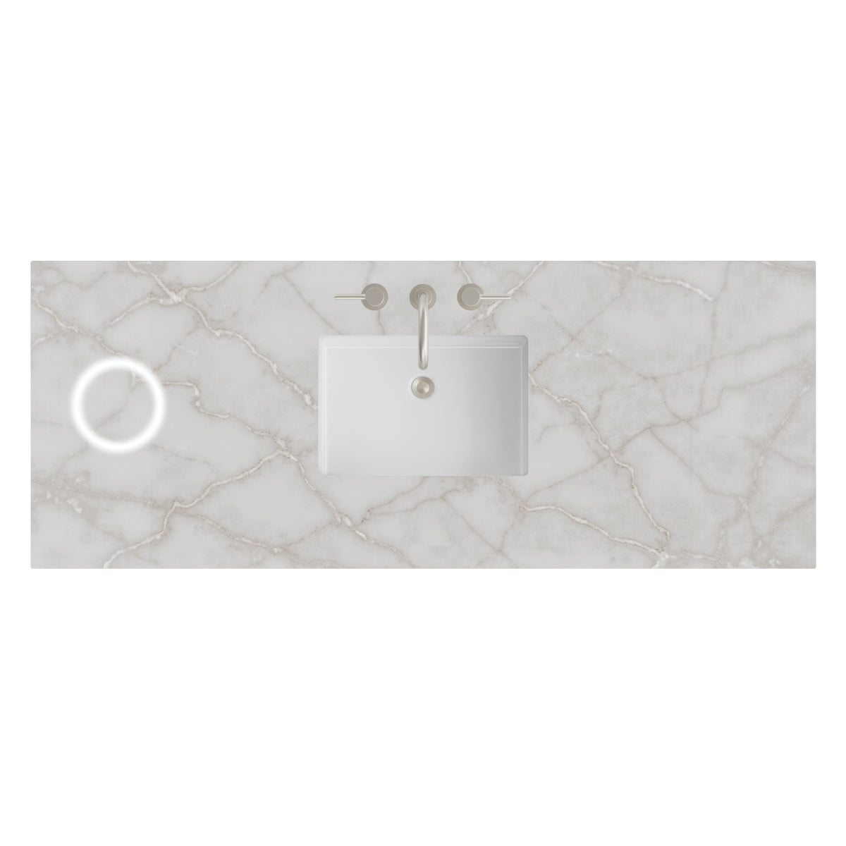 James Martin 60" Single Vanity Top with Victorian Silver (FreePower) countertop
