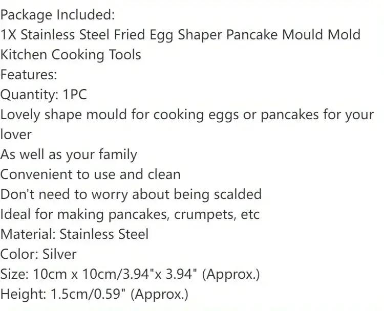 Egg Mold - Ring Shape Stainless Steel by House Of Avana