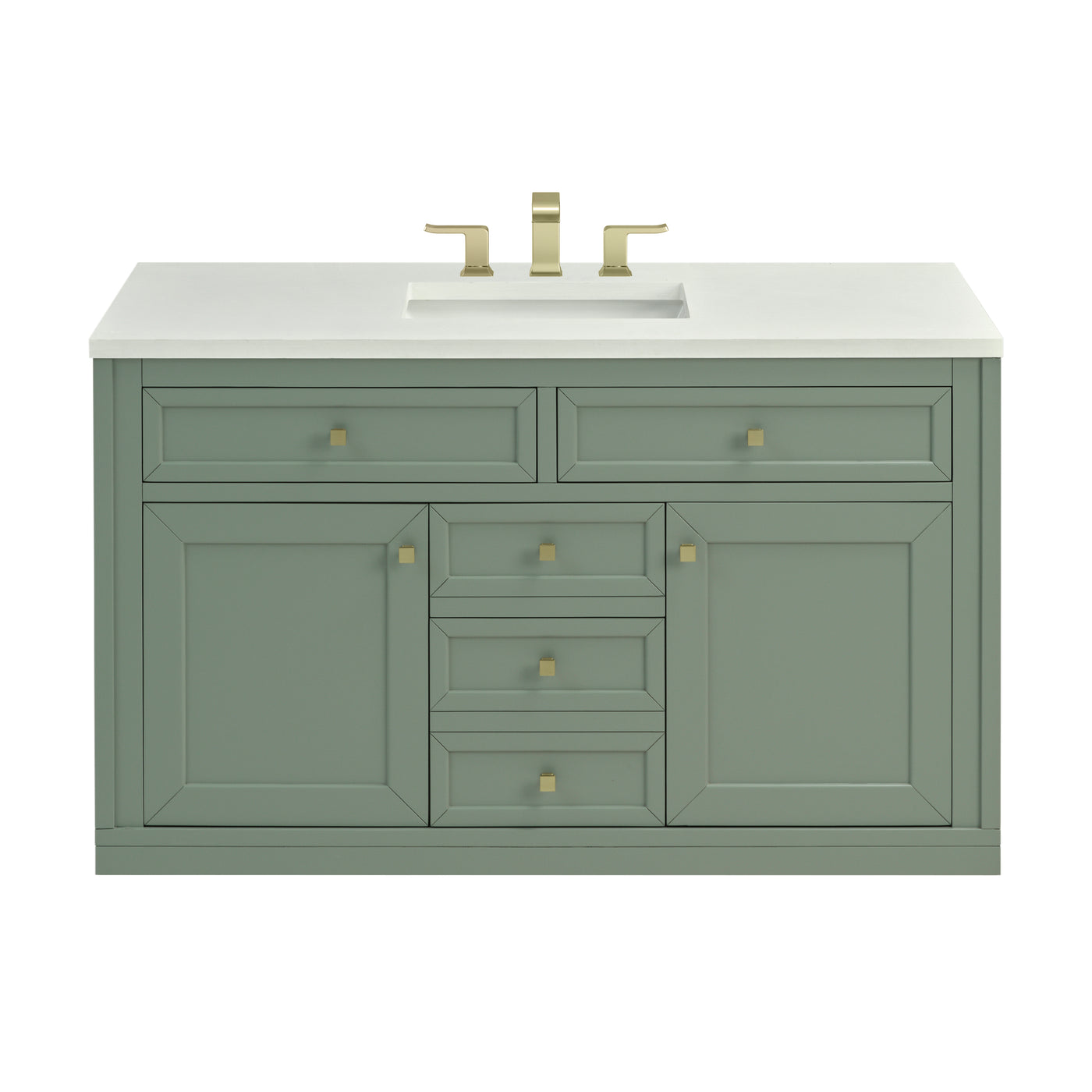 James Martin Chicago 48" Single Bathroom Vanity, Smokey Celadon by James Martin