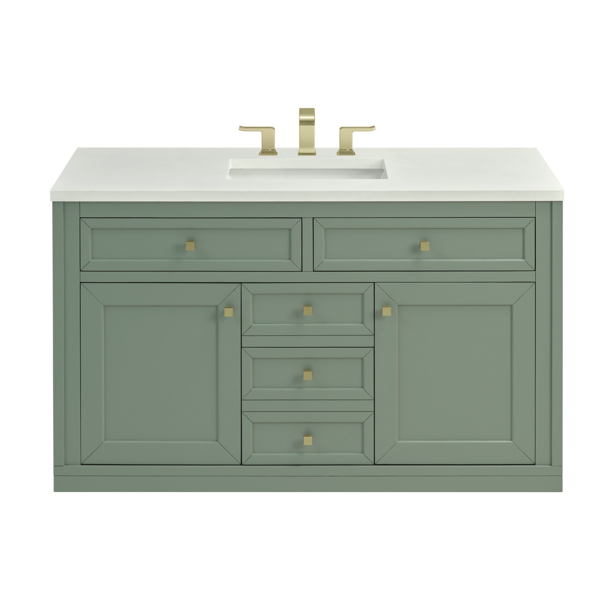 James Martin Chicago 48" Single Bathroom Vanity, Smokey Celadon by James Martin