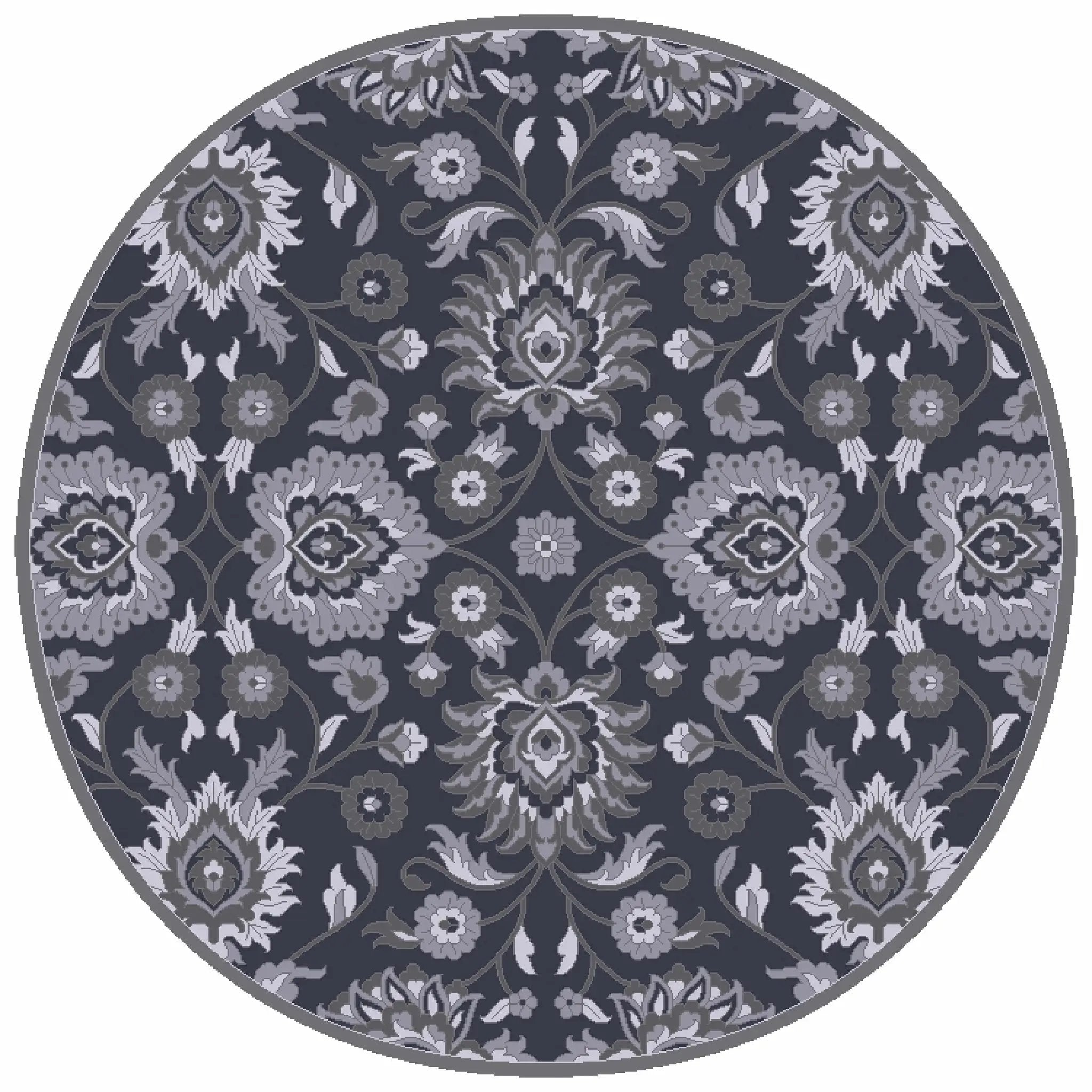 Conesus Hand Tufted Blue 1191 Area Rug - Clearance by Boutique Rugs