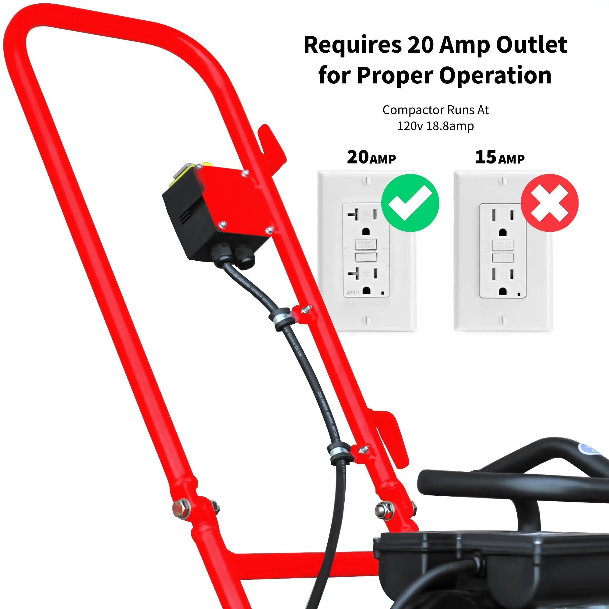 2 HP Electric Vibratory Plate Compactor Tamper for Gravel Soil Compaction by Tomahawk Power