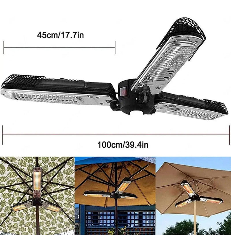 Electric Umbrella Heater Outdoor Heaters for Patio Electric Only Waterproof Infrared for Patio, Commercial and Residential by Outdoor Solar Outlet