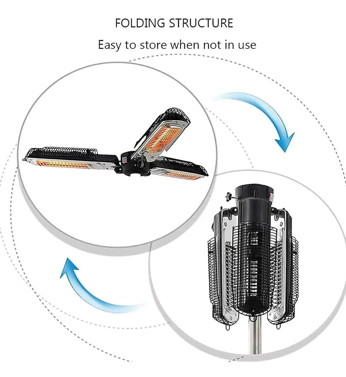 Electric Umbrella Heater Outdoor Heaters for Patio Electric Only Waterproof Infrared for Patio, Commercial and Residential by Outdoor Solar Outlet
