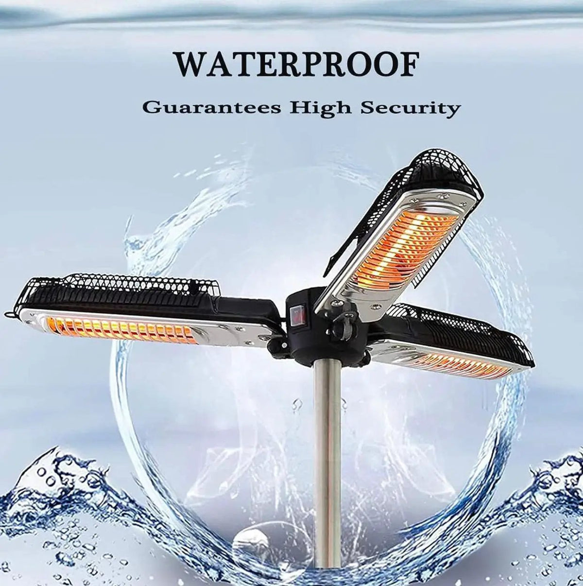 Electric Umbrella Heater Outdoor Heaters for Patio Electric Only Waterproof Infrared for Patio, Commercial and Residential by Outdoor Solar Outlet