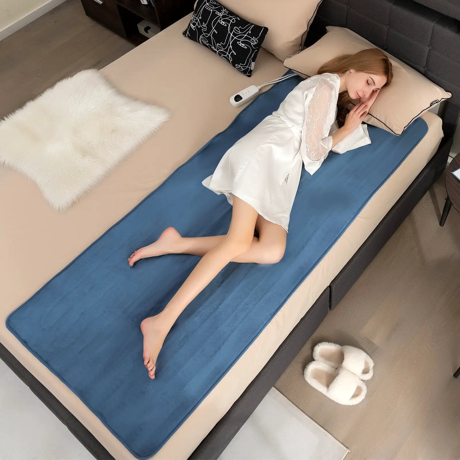 Electric Heated Mattress Pad with 5 Heating Levels and Overheat Protection by DirectDeals