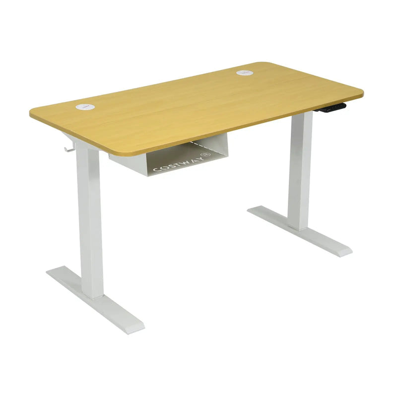 48-Inch Electric Standing Adjustable Desk with Control Panel and USB Port-Natural by DirectDeals