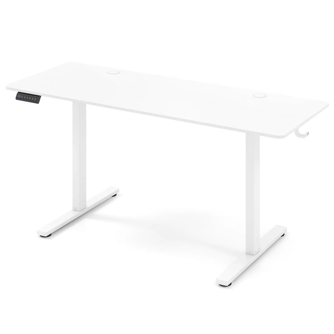 Electric Standing Desk with 3 Memory Heights and 2 Hanging Hooks and Cable Holes by DirectDeals