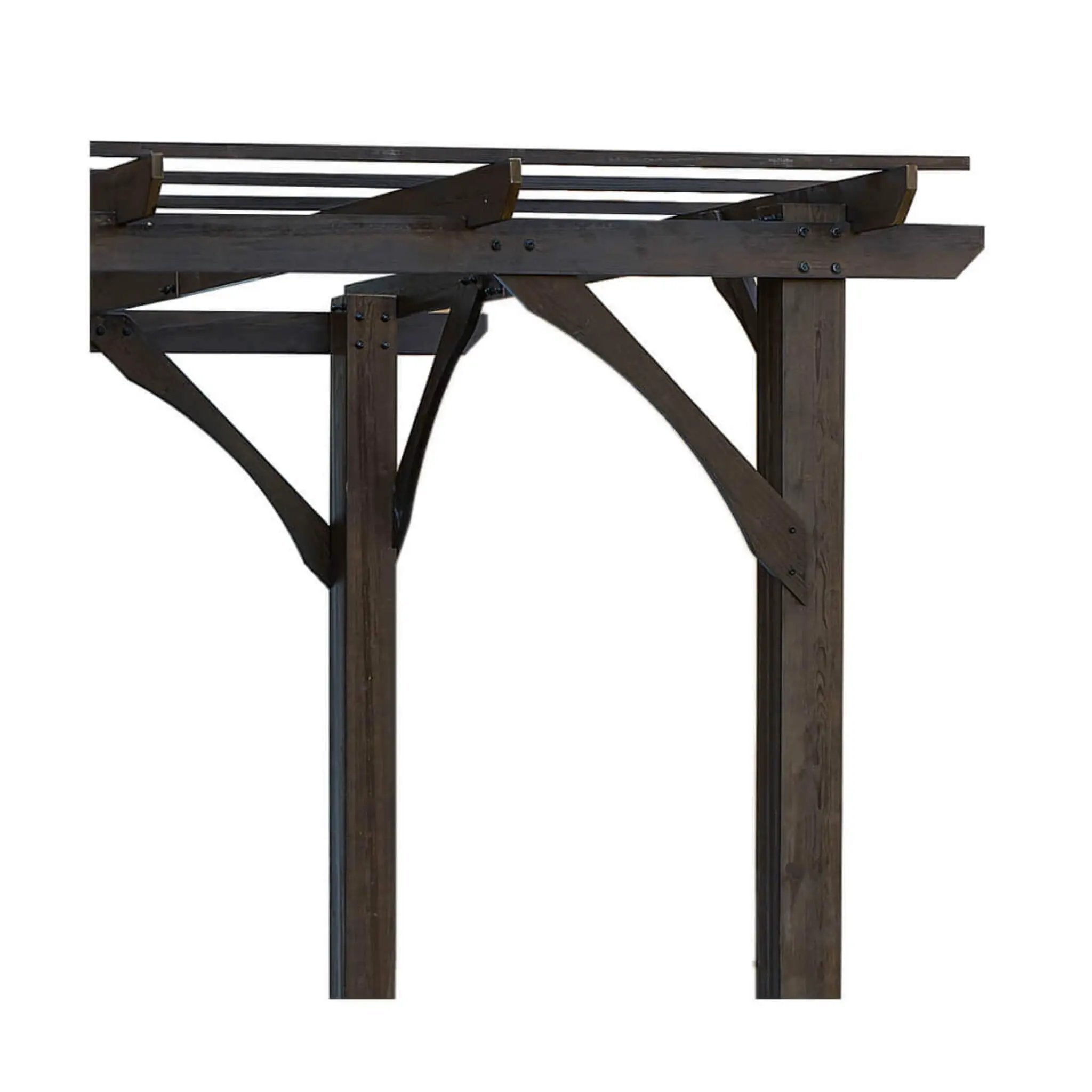 [10X12FT] Alora Premium Outdoor Brown Cedar Wood Pergola For Spacious Patios (SAK45639) by SAKSBY WHOLESALE