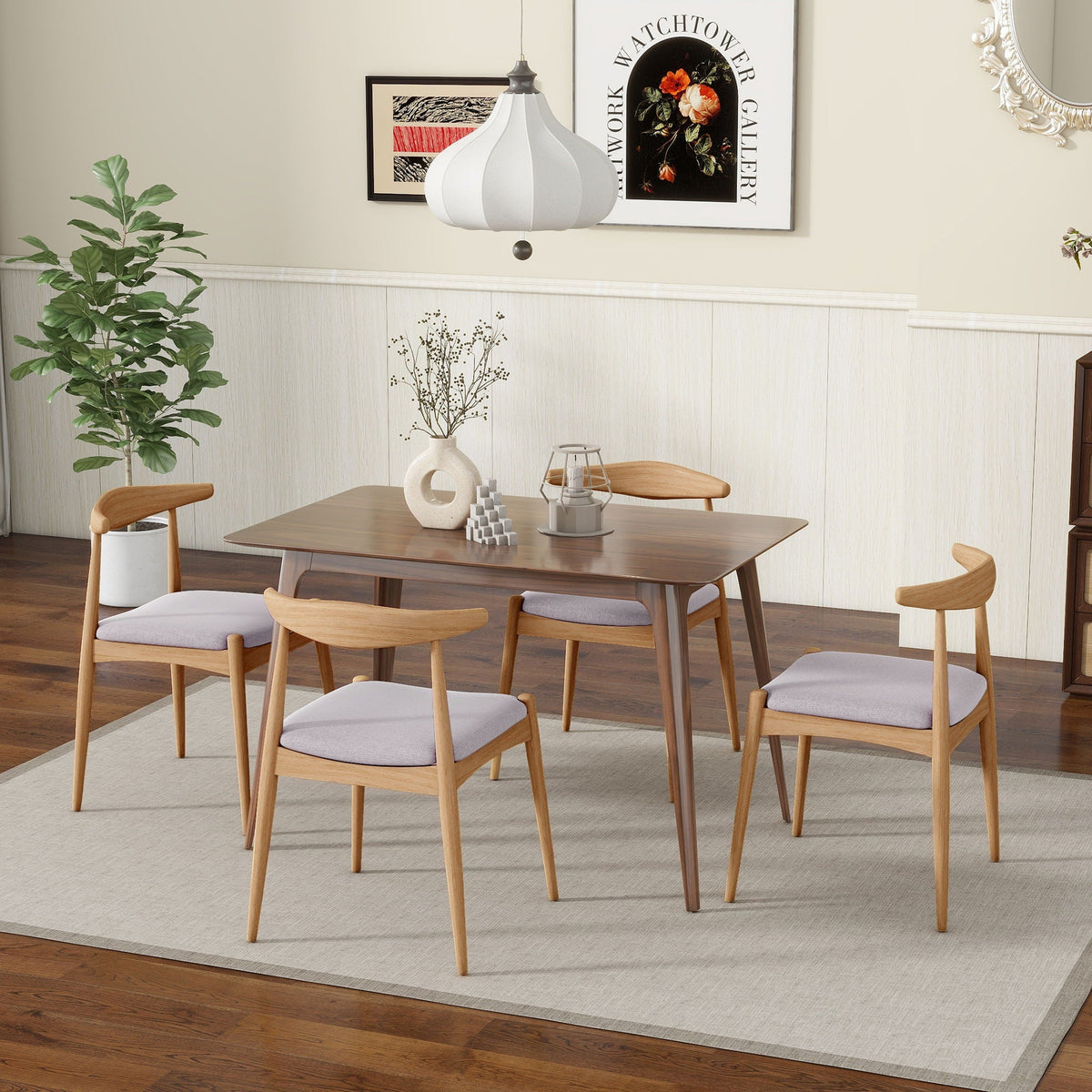 Elegant Dining Chairs With Ergonomic Backrest & Comfort Cushions (Set of 2), photo 4 of 8