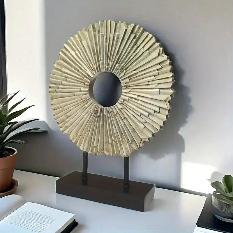 Elegant Golden Sunflower Tabletop Figurine by House Of Avana