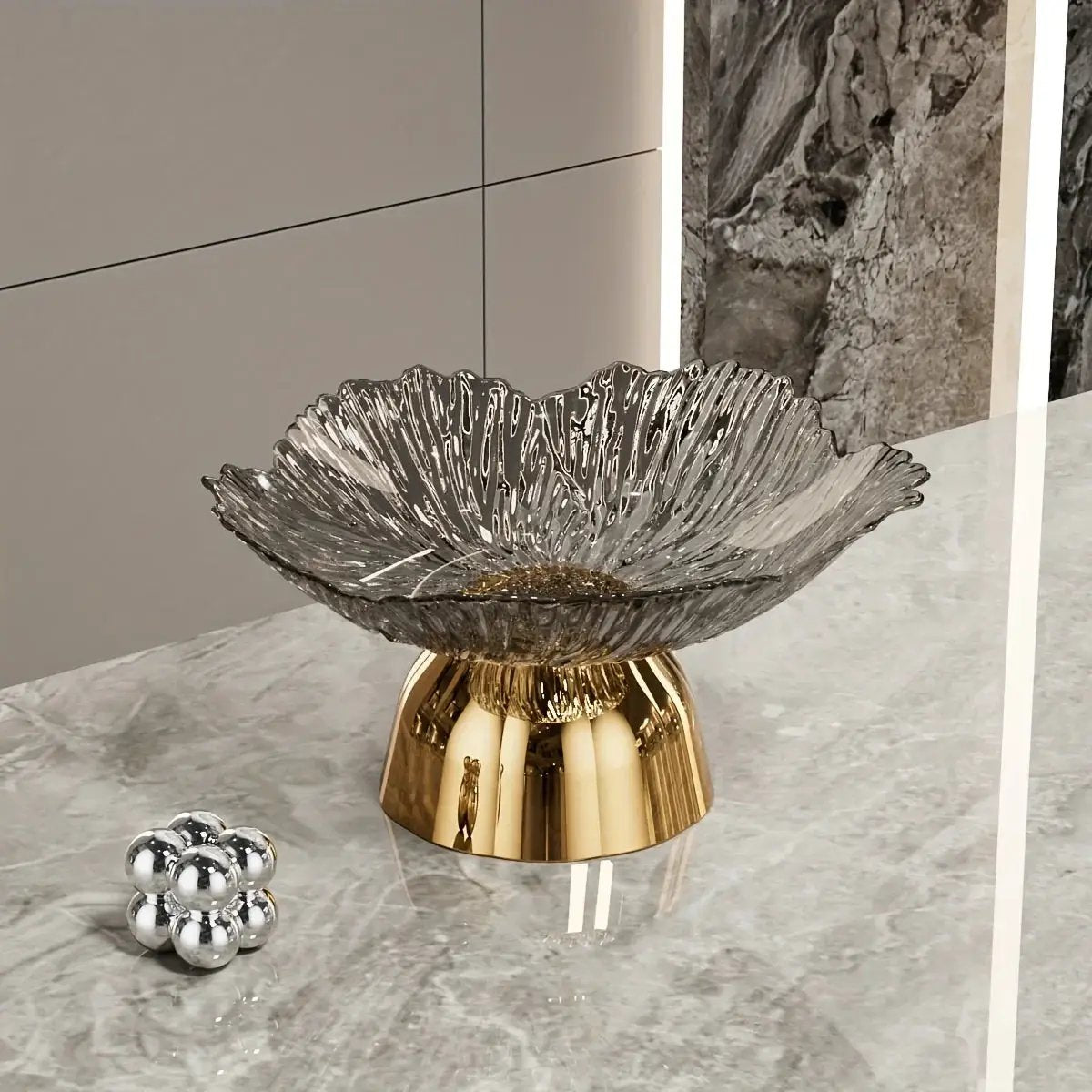 Elegant Multi-Layer Fruit and Snack Plate, Oval Plastic Candy Server with Intricate Leaf Design, festive plastic coffee table tray for desserts and snacks,Ideal for Kitchen and Living Room Decora stylish petal-shaped fruit pl by House Of Avana