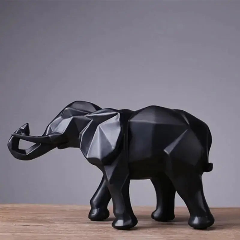Modern Geometric Elephant Sculpture for Luxury Home & Office Decor by House Of Avana