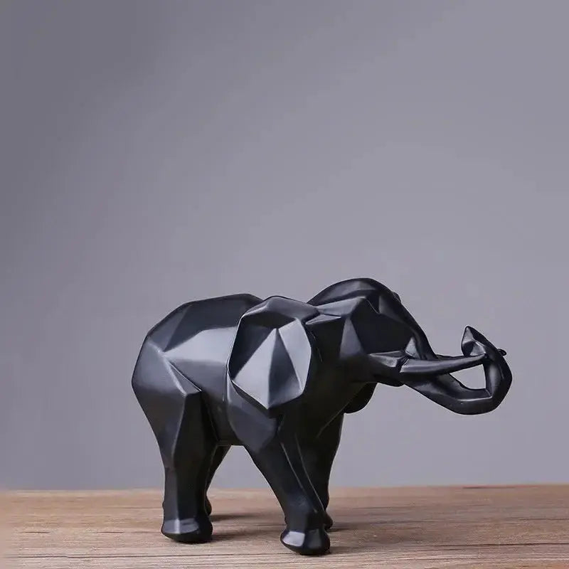 Modern Geometric Elephant Sculpture for Luxury Home & Office Decor by House Of Avana