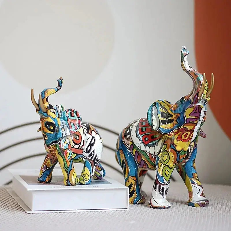 Elephant Sculpture - Modern Street Art Figurine by House Of Avana