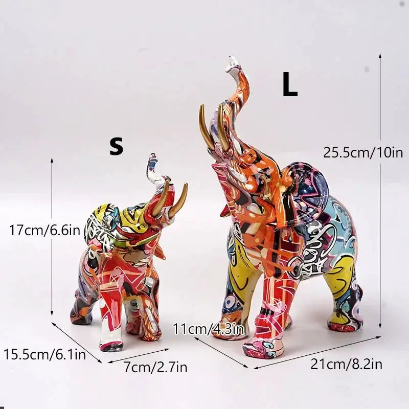 Elephant Sculpture - Modern Street Art Figurine by House Of Avana