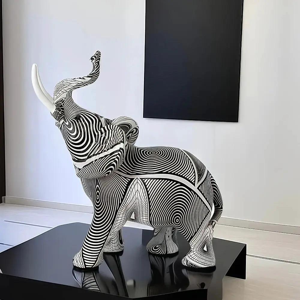 Elephant Statue - Modern Black by House Of Avana