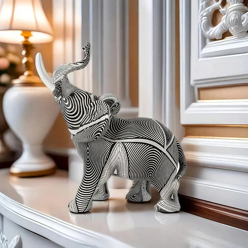 Elephant Statue - Modern Black by House Of Avana