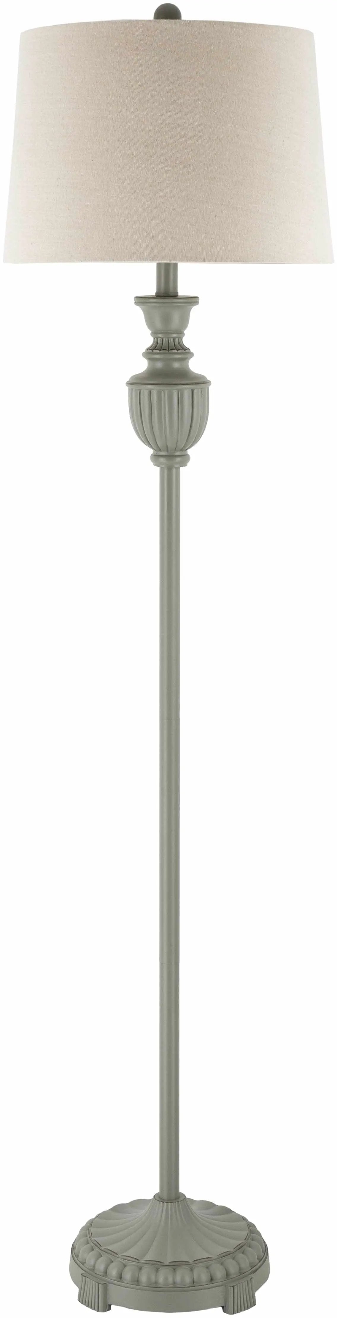 Nelspruit Gray Resin Floor Lamp by Boutique Rugs