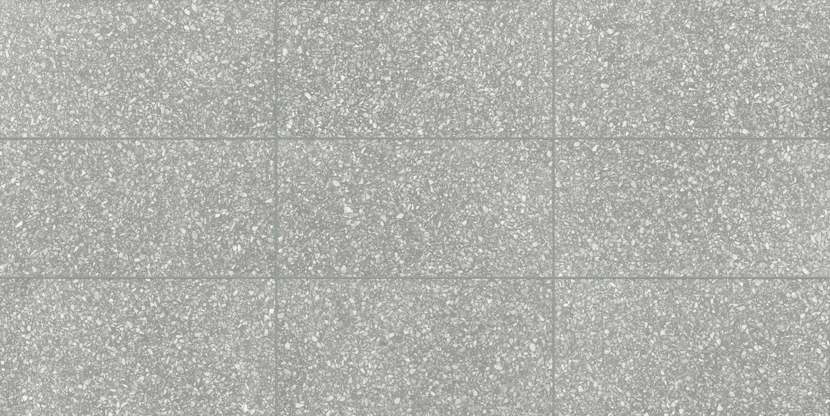 Elite Fashion Grey Anti-Slip Terrazzo Look Porcelain Tiles 12x24 by landmarkceramics