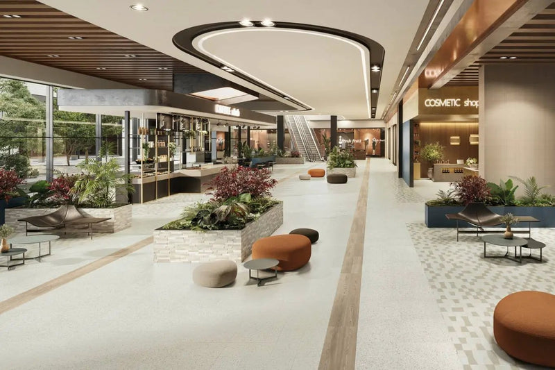 Elite Oyster Beige Anti-Slip Terrazzo Look Porcelain Tiles 12x24 by landmarkceramics